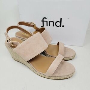 find. Women's Sandals Sz 10 M Suede Wedge Heel Espadrille Pink Rose